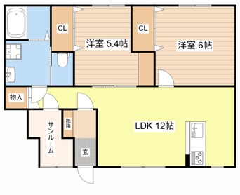 間取図 クレスト大堀