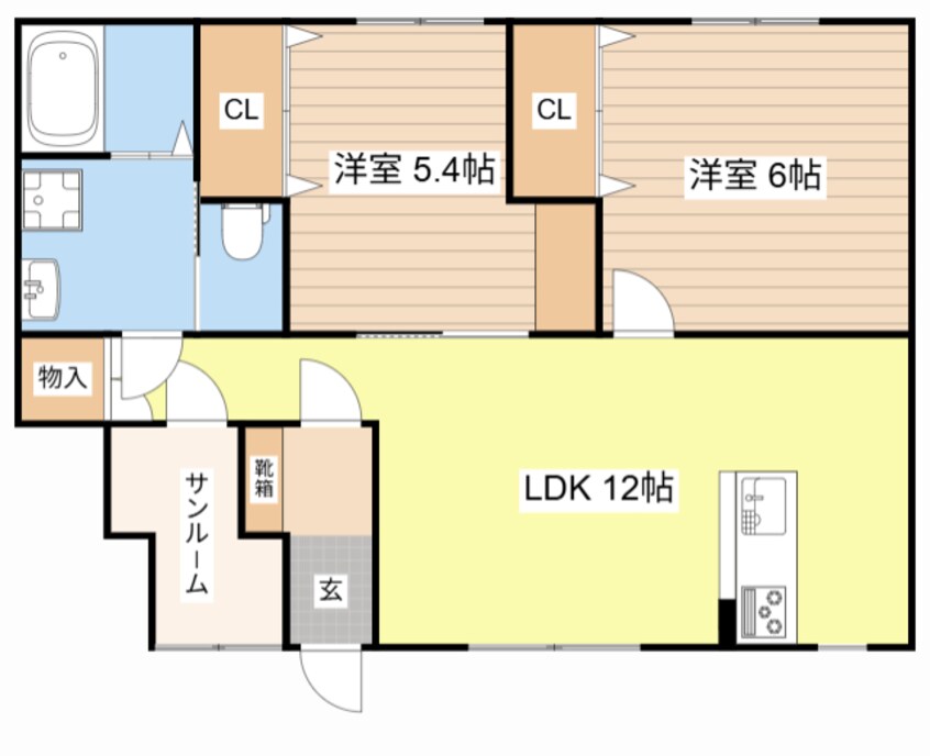 間取図 クレスト大堀