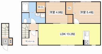 間取図 クレスト大堀
