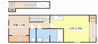 間取図 サンテ　メゾン　ヤナガワ