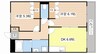 メリーシャトレーン 2DKの間取り