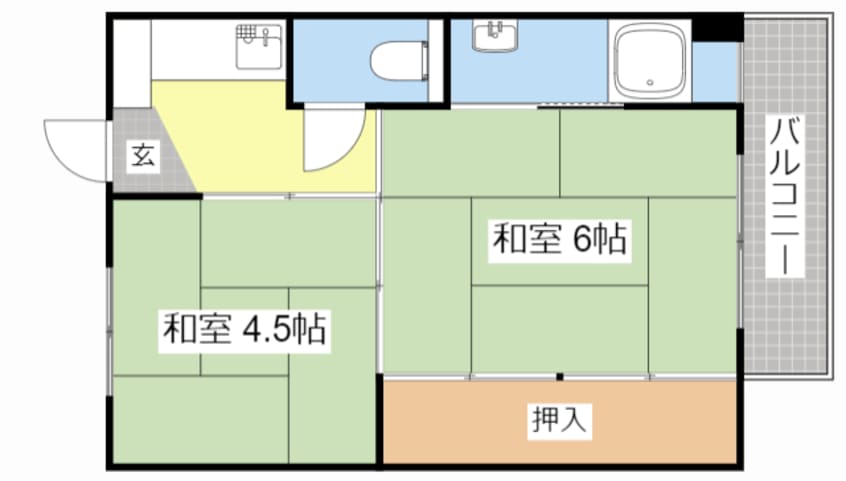 間取図 ビレッジハウス水口2号棟
