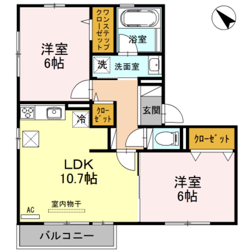 間取図 ケイ・シュウホウ　A棟