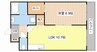 アースマーシマンションⅡ 2LDKの間取り