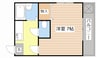 佃コーポⅡ 1Kの間取り