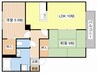 サンガーデン城町 2LDKの間取り