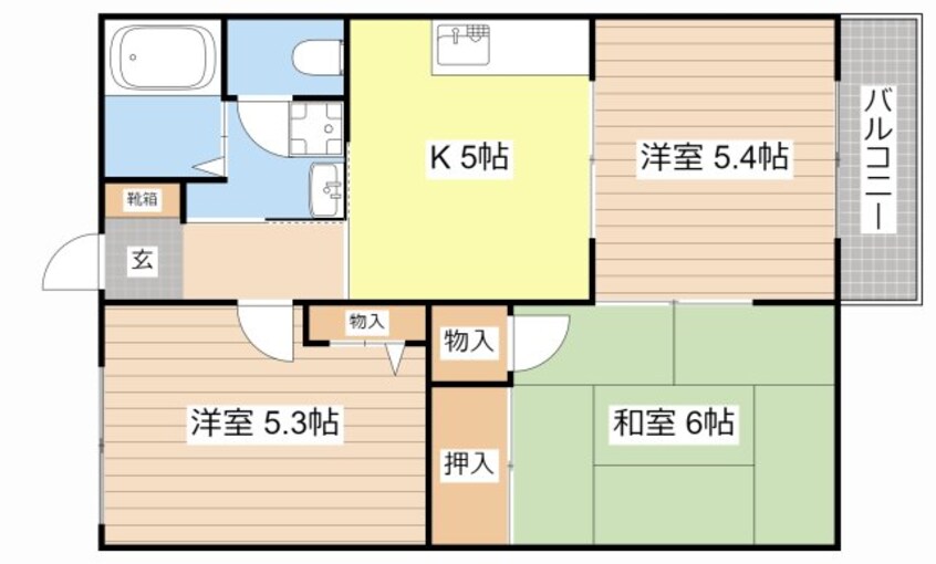 間取図 コーポ　ツジタツ