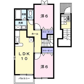 間取図 ヴィラ　アンソレイエⅠ