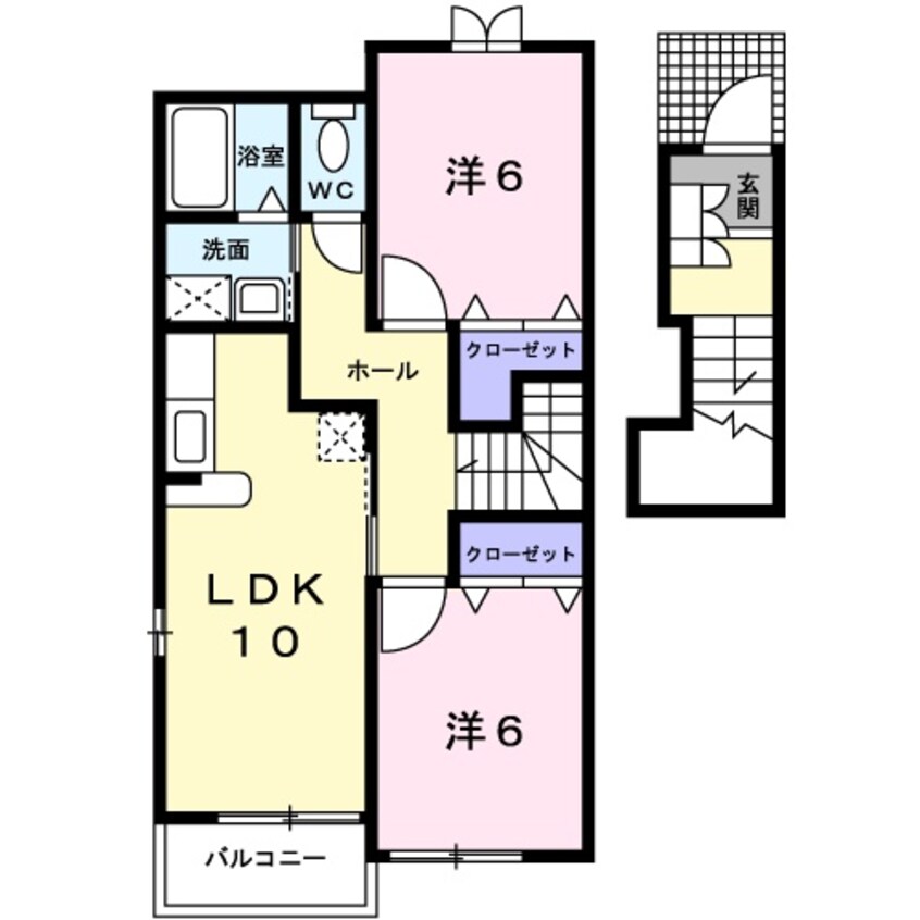 間取図 ヴィラ　アンソレイエⅠ