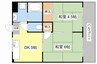 ユタカハイツ 2DKの間取り