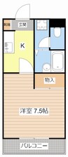 ハイツ・ユウリ 1Kの間取り