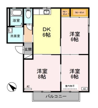 間取図 バリュージュ寿　A