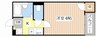 ハイツ宮野裏 1Kの間取り