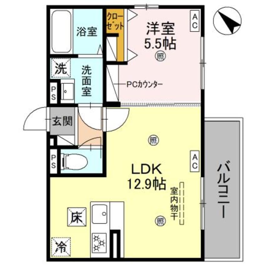間取図 D-ROOM平井B棟