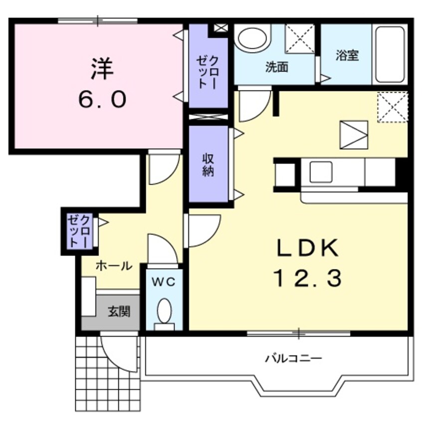 間取図 ジェルメ　ハナミヅキ