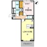 BRANSIA小篠原 1LDKの間取り