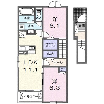 間取図 メゾンルミネ五個荘Ⅰ