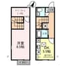 エスポワール西出 1DKの間取り