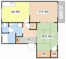 セブンハイツＢ棟 2DKの間取り