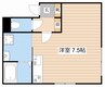 KOS uwai 1Kの間取り