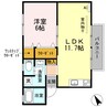 アラサンテコジマ 1LDKの間取り