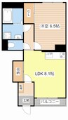 グレース　ほしかＢ棟 1LDKの間取り