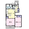 ベル　プリムローズⅠ 2DKの間取り