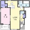 ＲｉｒｉａⅦ　Ⅷ 1LDKの間取り