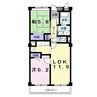 ロジュマン　コシノハラ 2LDKの間取り