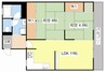 八日市ハイツ 2LDKの間取り