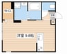 KOS tono　A棟 1Rの間取り