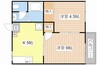 メゾン叶 2Kの間取り