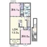 リアン　近江 2LDKの間取り