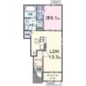 リアン　近江 1LDKの間取り