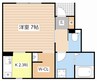 Domani音羽 North 1Kの間取り