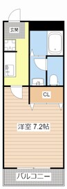 アネックスＡ 1Kの間取り