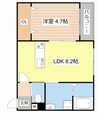 LAPIS　i 1LDKの間取り