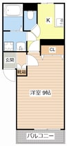 LA・PARIO 1Kの間取り