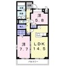 妙光寺アパート 2LDKの間取り