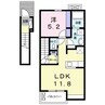 アクア　フォレスト 1LDKの間取り