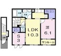 アップフィールド　共栄　Ⅱの間取図