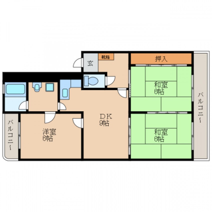 間取図 ハイツエクセルⅡ番館