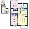 ノーム・アヴニール 2LDKの間取り