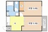 河西マンション 2Kの間取り