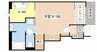 守山市古高町賃貸アパート 1Kの間取り