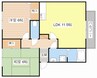 パークハイム 2LDKの間取り