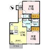 アムールさわ 2LDKの間取り