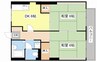 藤井ハイツ 2DKの間取り