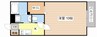 グリーチネ 1Kの間取り