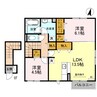 ソシア　B 2LDKの間取り
